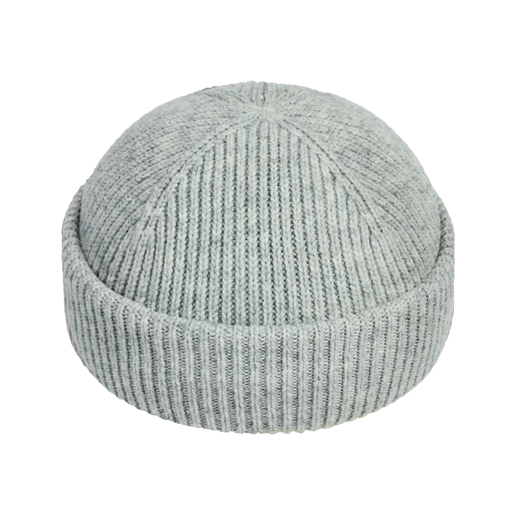 LIGHT GREY SHORT BEANIE