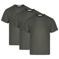 MILITARY GREEN LOOPWHEELED T-SHIRT 3-PACK
