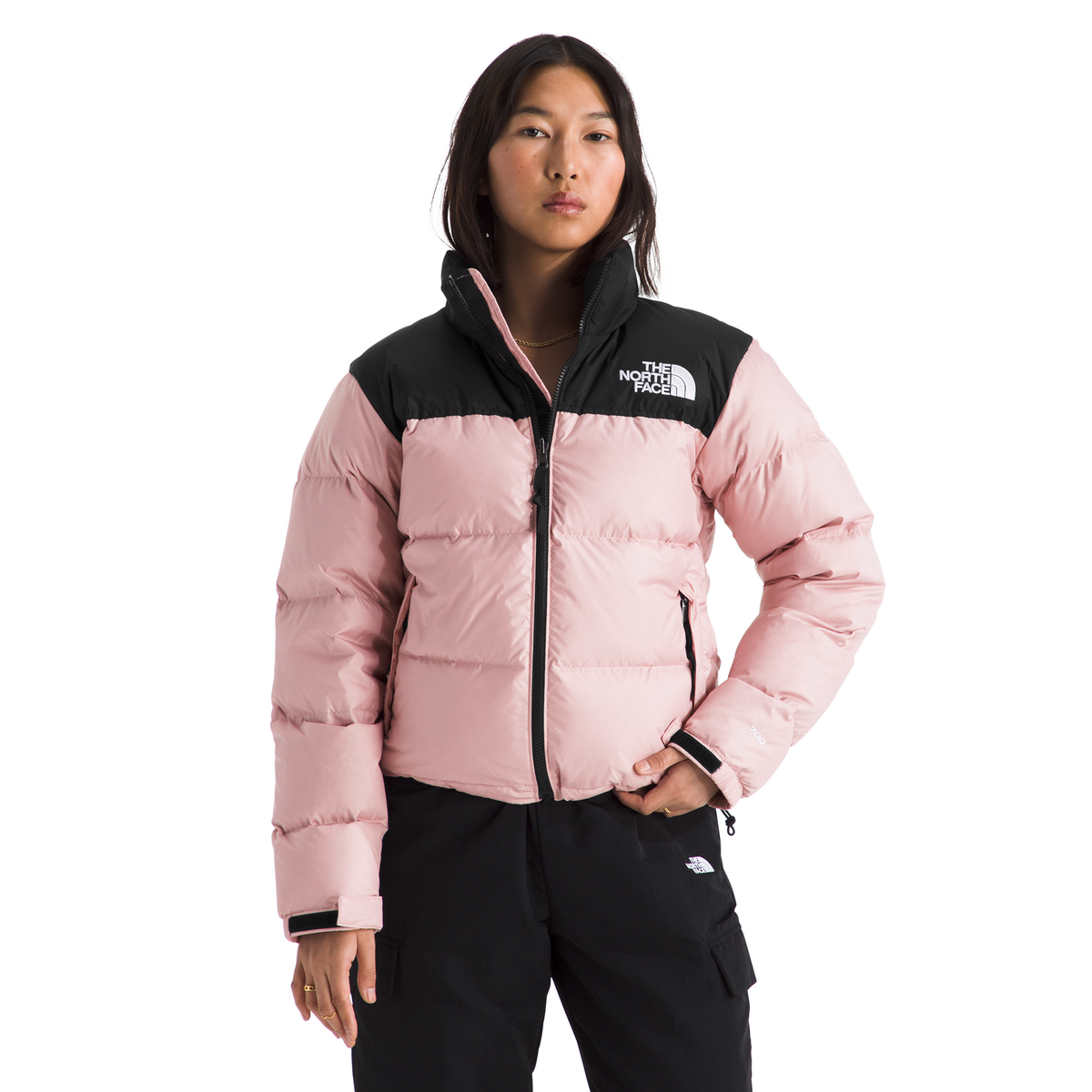 The North Face Women’s 1996 Retro Nuptse Jacket in Metal Pink/TNF Black