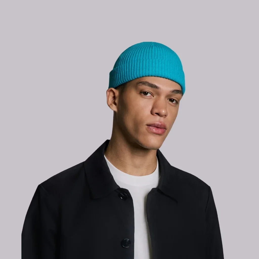 UNIVERSITY BLUE FISHERMAN BEANIE