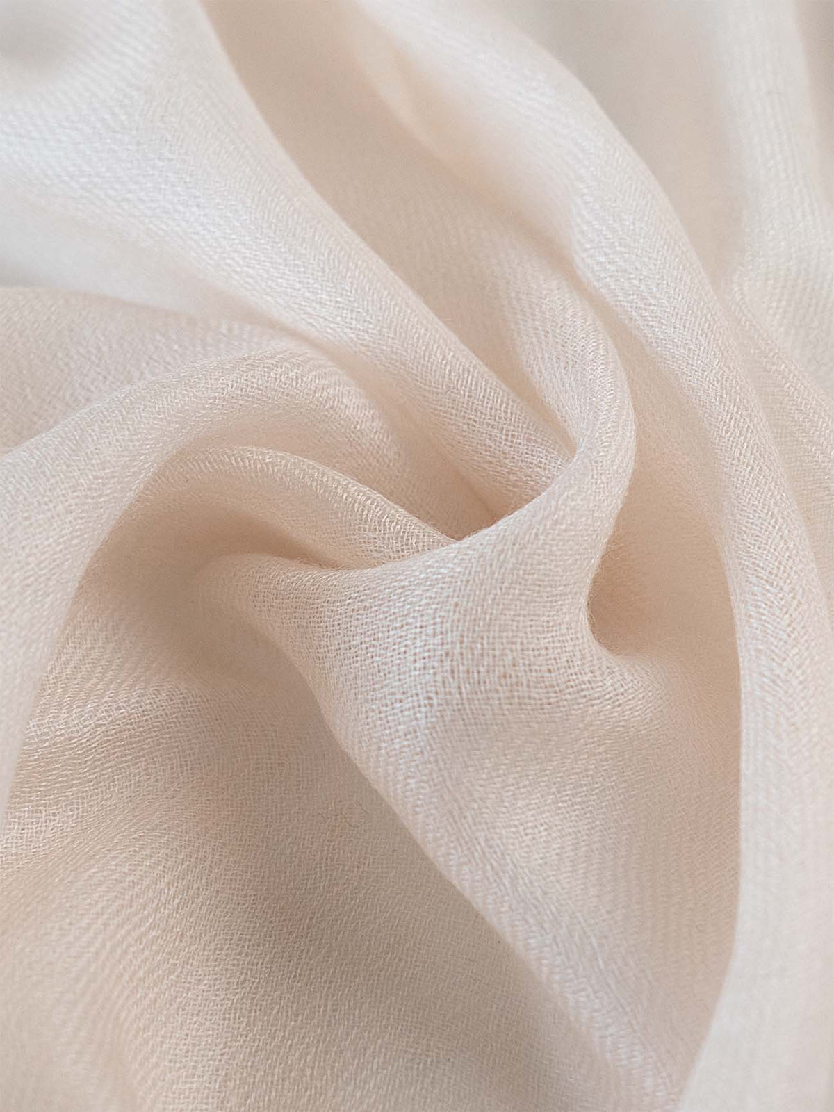 Square - Featherlight Solid Cashmere Scarf - Ivory